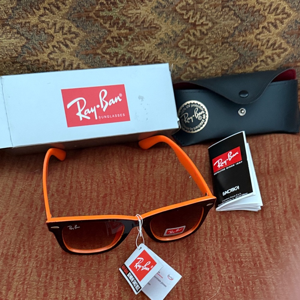 Ray-Ban Bold Black and Orange Sunglasses